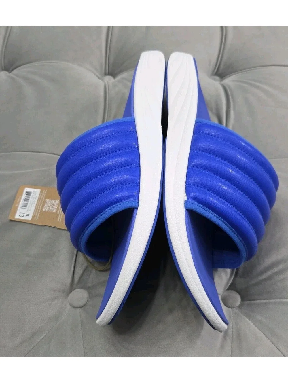 OluKai Komo Slide Blue Waterproof Comfort Sandals Flats Mens Shoes 13 New $99
